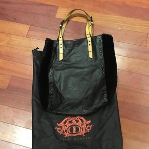 Kelsi Dagger Fur/Leather Bucket Bag